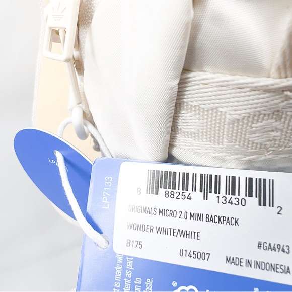 Adidas Recycled White OG Micro 2.0 Mini Backpack - Picture 11 of 11